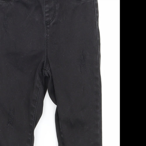 Denim co Girls Black  Denim Skinny Jeans Size 2-3 Years - Distressed