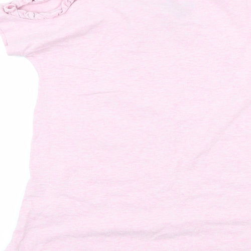 F&F Girls Pink   Tunic T-Shirt Size 8-9 Years  - Unicorn cut out shoulders