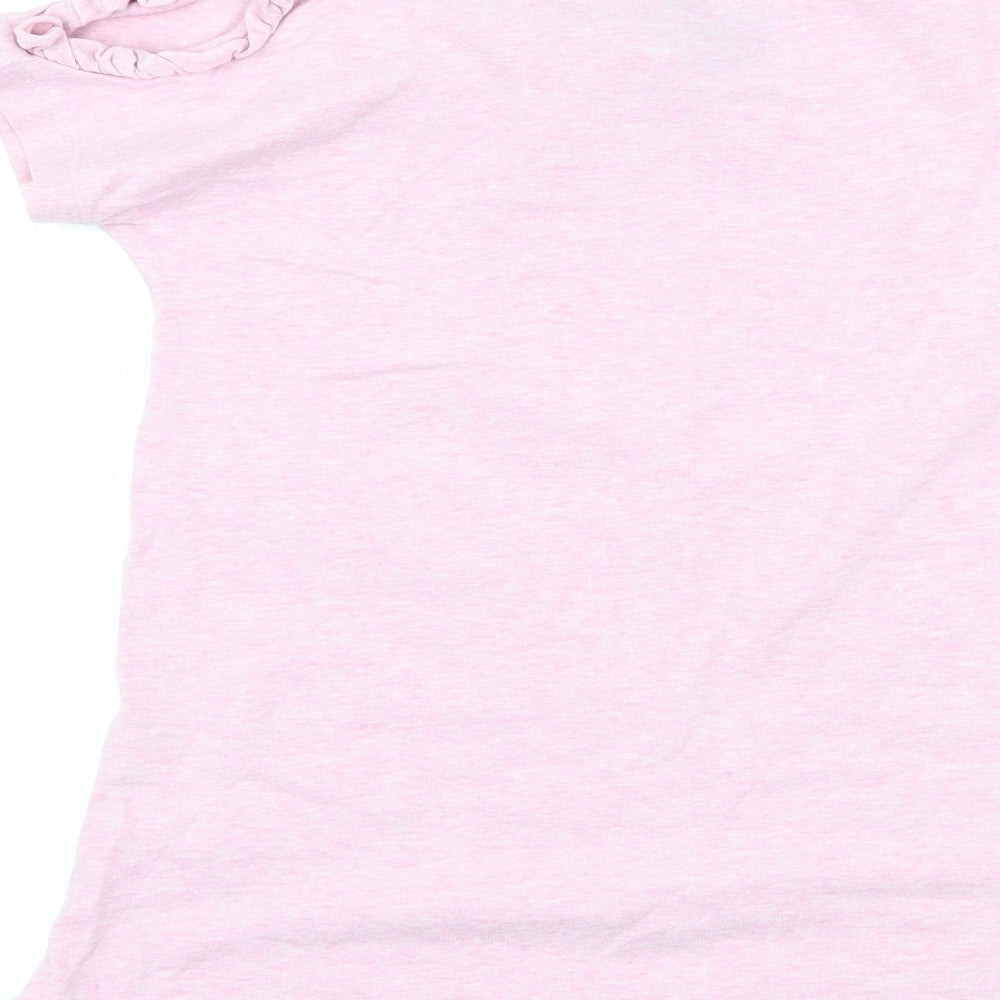 F&F Girls Pink   Tunic T-Shirt Size 8-9 Years  - Unicorn cut out shoulders