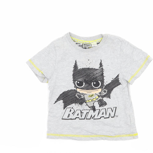 Batman Boys Grey   Basic T-Shirt Size 2-3 Years  - batman