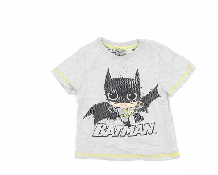 Batman Boys Grey Basic T-Shirt Size 2-3 Years - batman
