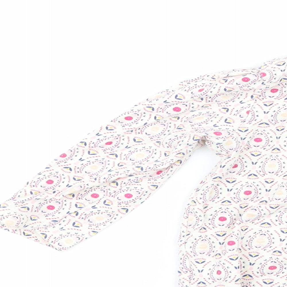Boots Mini Club Girls White Floral  Basic T-Shirt Size 6-9 Months