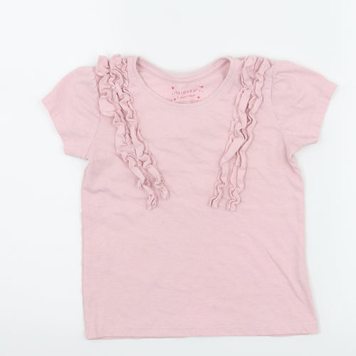 Primark Girls Pink   Basic T-Shirt Size 5-6 Years