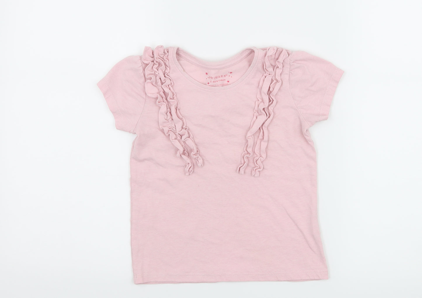 Primark Girls Pink   Basic T-Shirt Size 5-6 Years