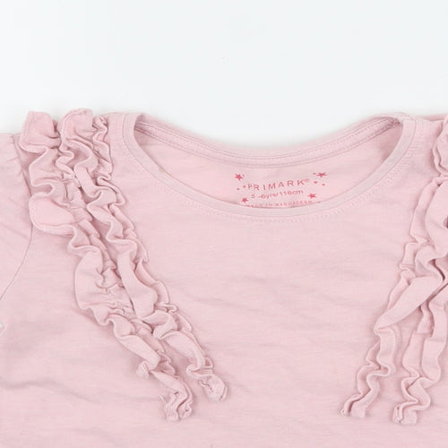 Primark Girls Pink   Basic T-Shirt Size 5-6 Years