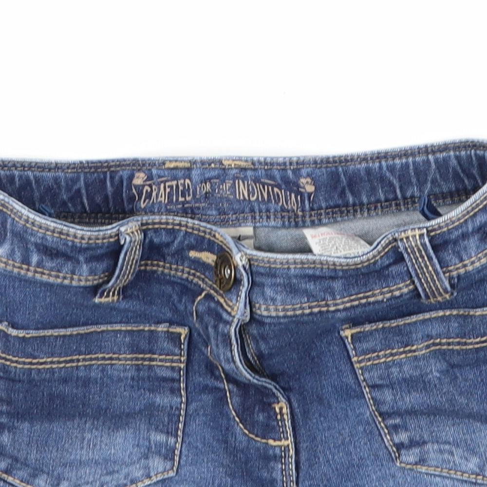 NEXT Girls Blue  Denim Hot Pants Shorts Size 7 Years