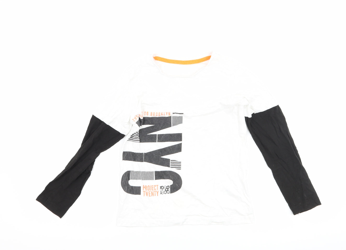 George Boys White   Basic T-Shirt Size 7-8 Years  - nyc