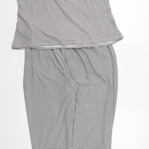 Love to Lounge Womens Grey Striped   Pyjama Set Size 14