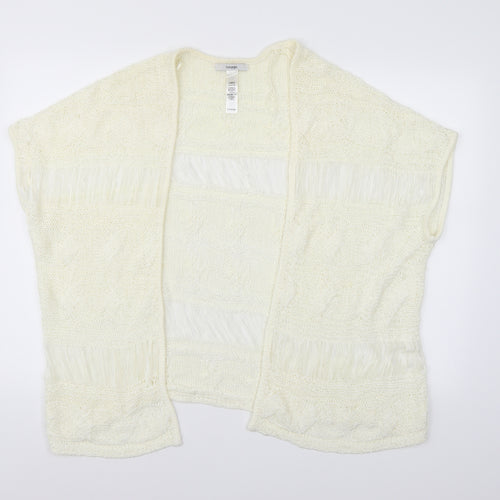 George Womens White  Knit Cardigan Jumper Size L