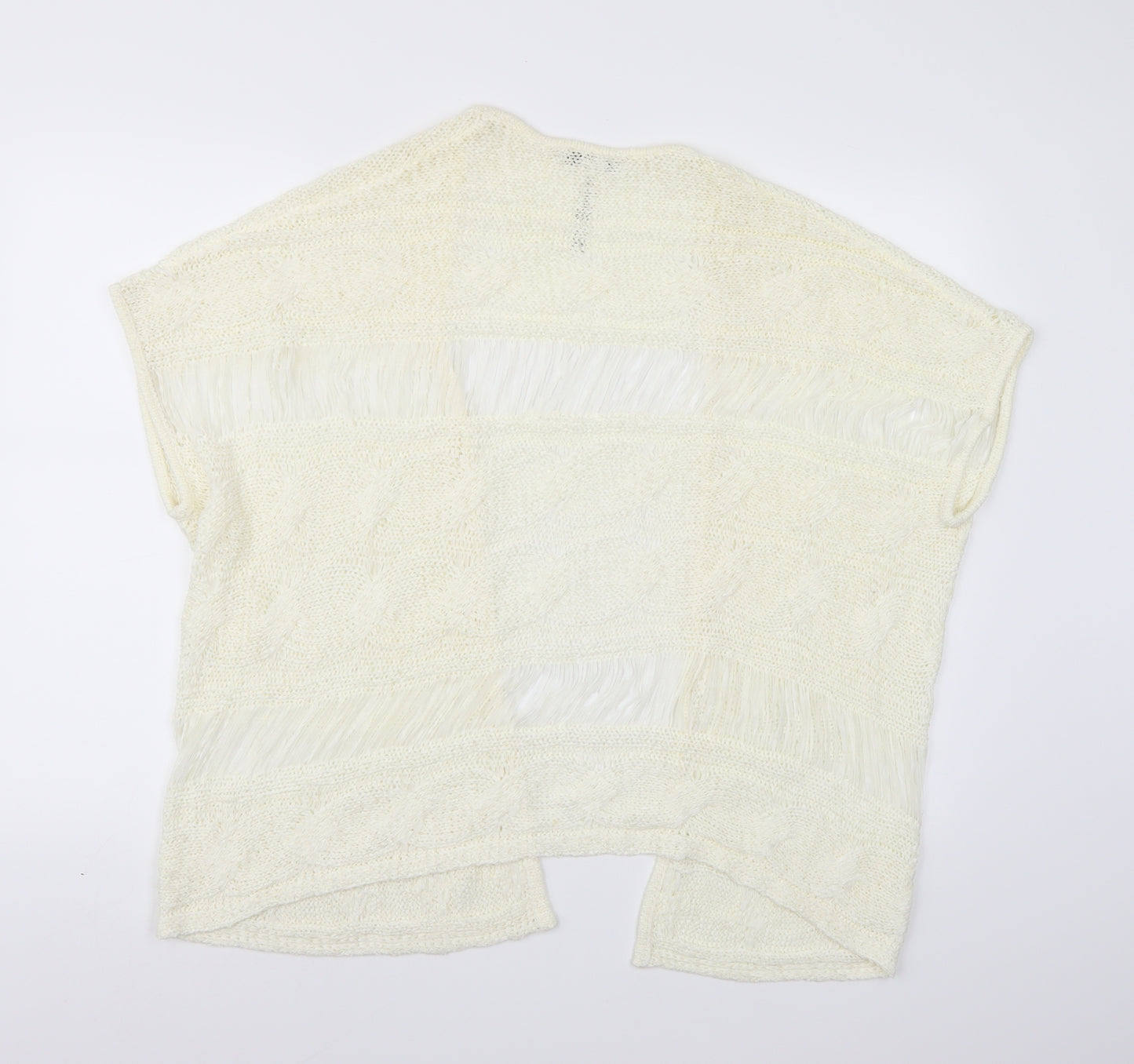George Womens White  Knit Cardigan Jumper Size L