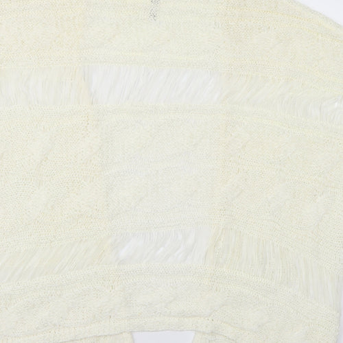George Womens White  Knit Cardigan Jumper Size L