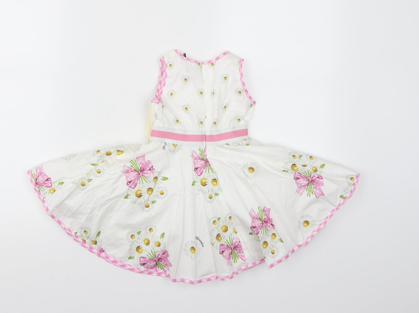 Monnalisa Girls White Floral  Tutu Dress  Size 12 Months