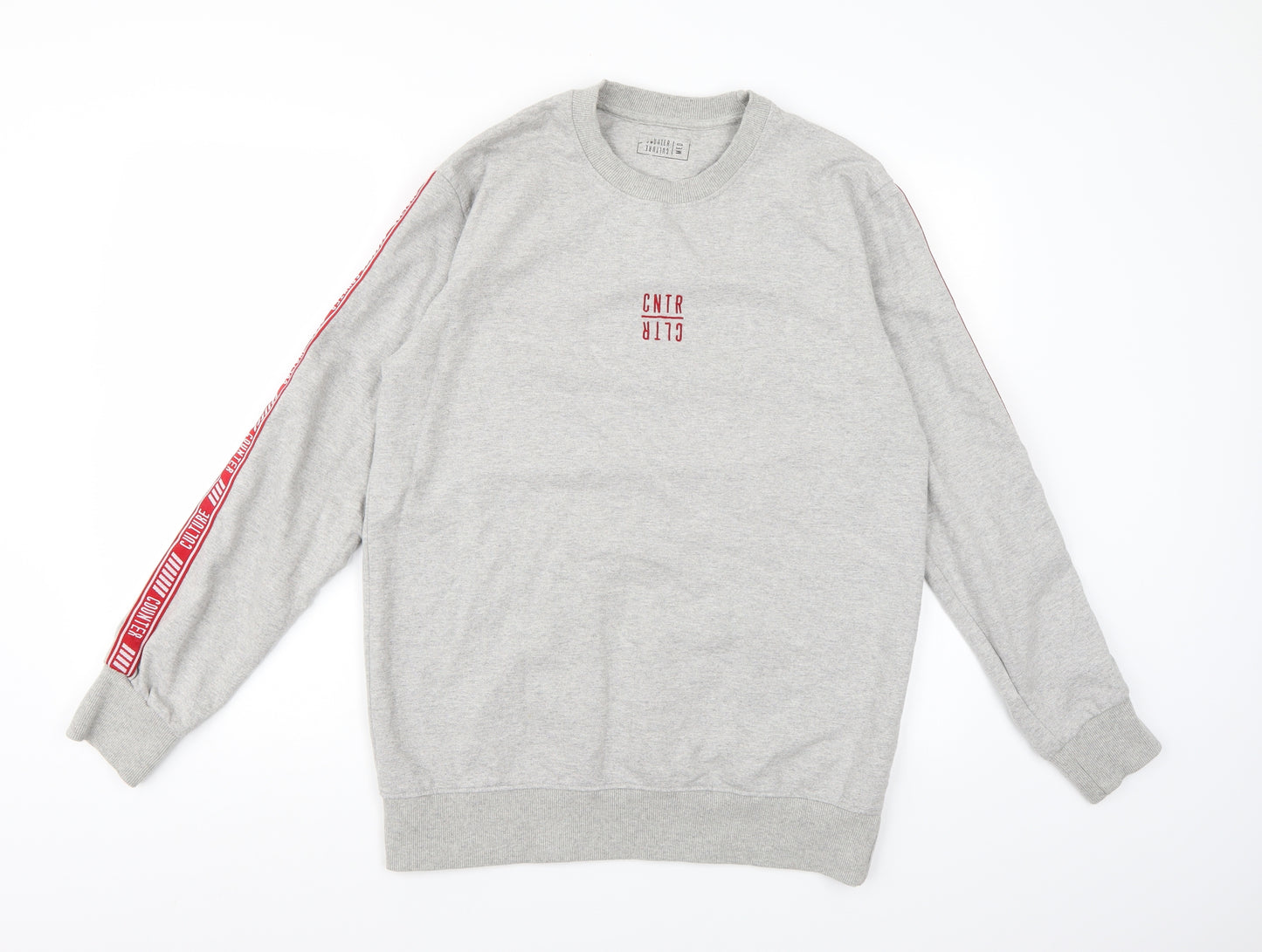 Counter Culture Mens Grey  Jersey Pullover Sweatshirt Size M