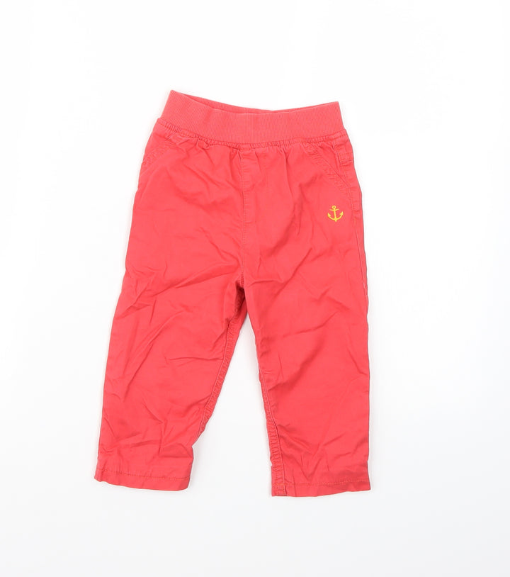 Marks and Spencer Baby Red   Jogger Trousers Size 12 Months