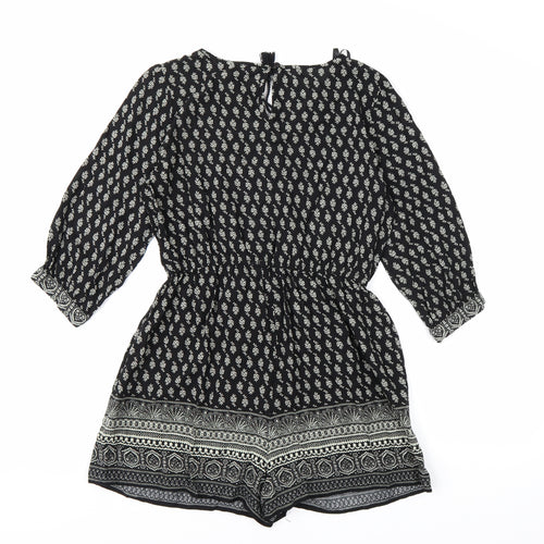 Atmosphere Womens Black Geometric  Playsuit One-Piece Size 10