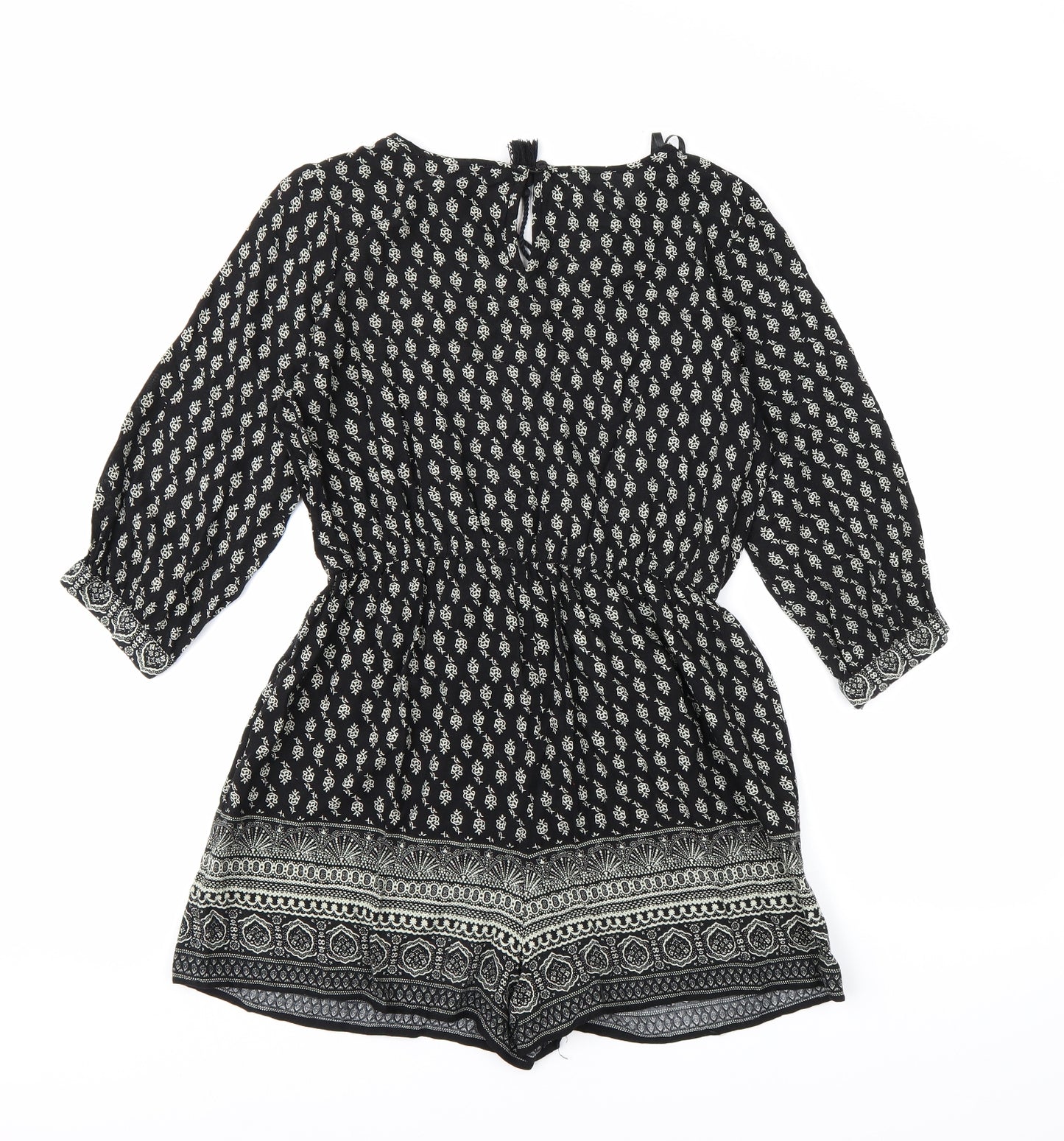 Atmosphere Womens Black Geometric  Playsuit One-Piece Size 10