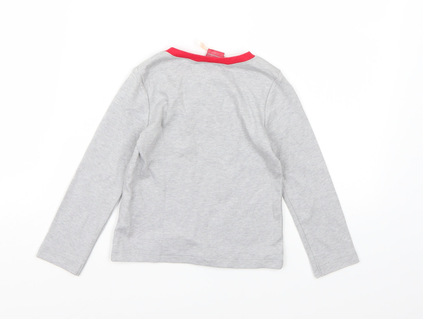 Mini Club Boys Grey   Basic T-Shirt Size 2-3 Years  - Reindeer Christmas