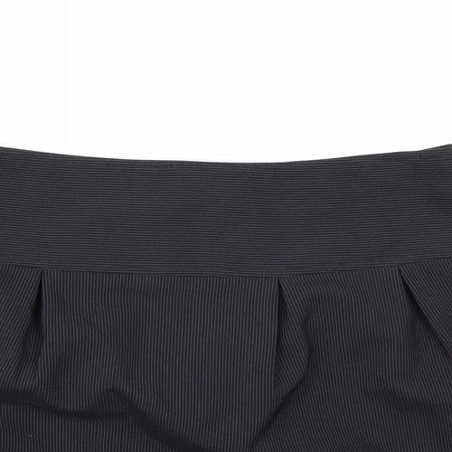 Evie Collection Womens Blue Striped Rayon A-Line Skirt Size 12