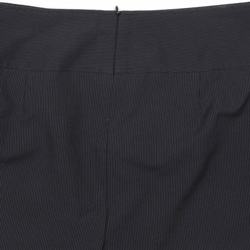 Evie Collection Womens Blue Striped Rayon A-Line Skirt Size 12