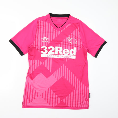 Umbro Mens Pink   Basic T-Shirt Size M  - derby county