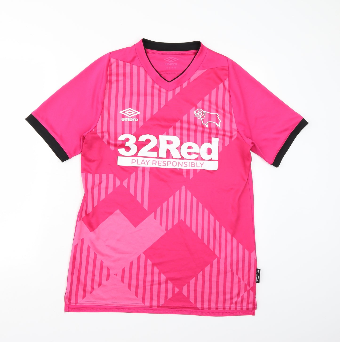 Umbro Mens Pink   Basic T-Shirt Size M  - derby county