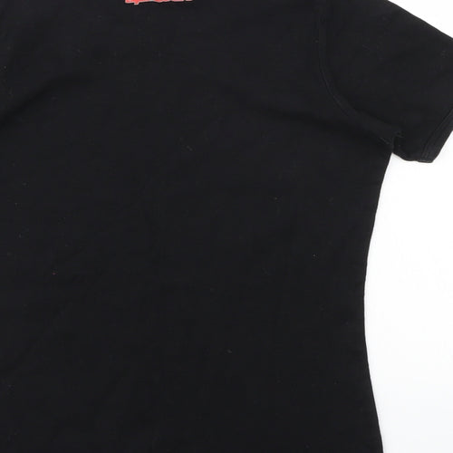 Racing Ahead Womens Black   Cropped T-Shirt Size L