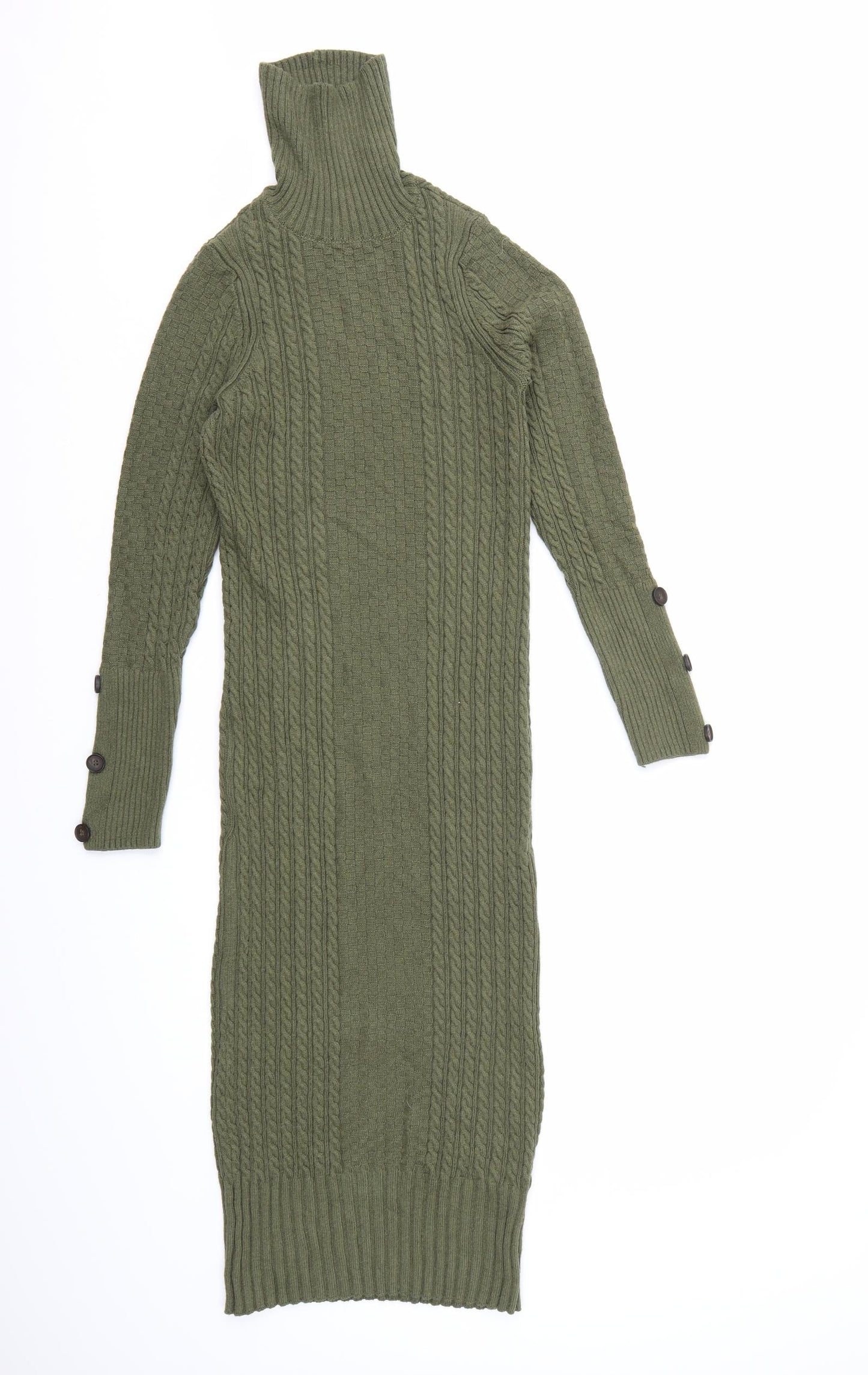 River Island Womens Green  Knit Jumper Dress  Size 10
