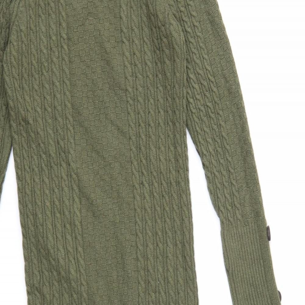 River Island Womens Green  Knit Jumper Dress  Size 10