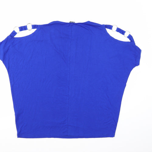 Select Womens Blue   Basic T-Shirt Size 10