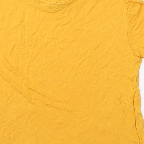Divided by H&M Womens Yellow   Cropped T-Shirt Size XS