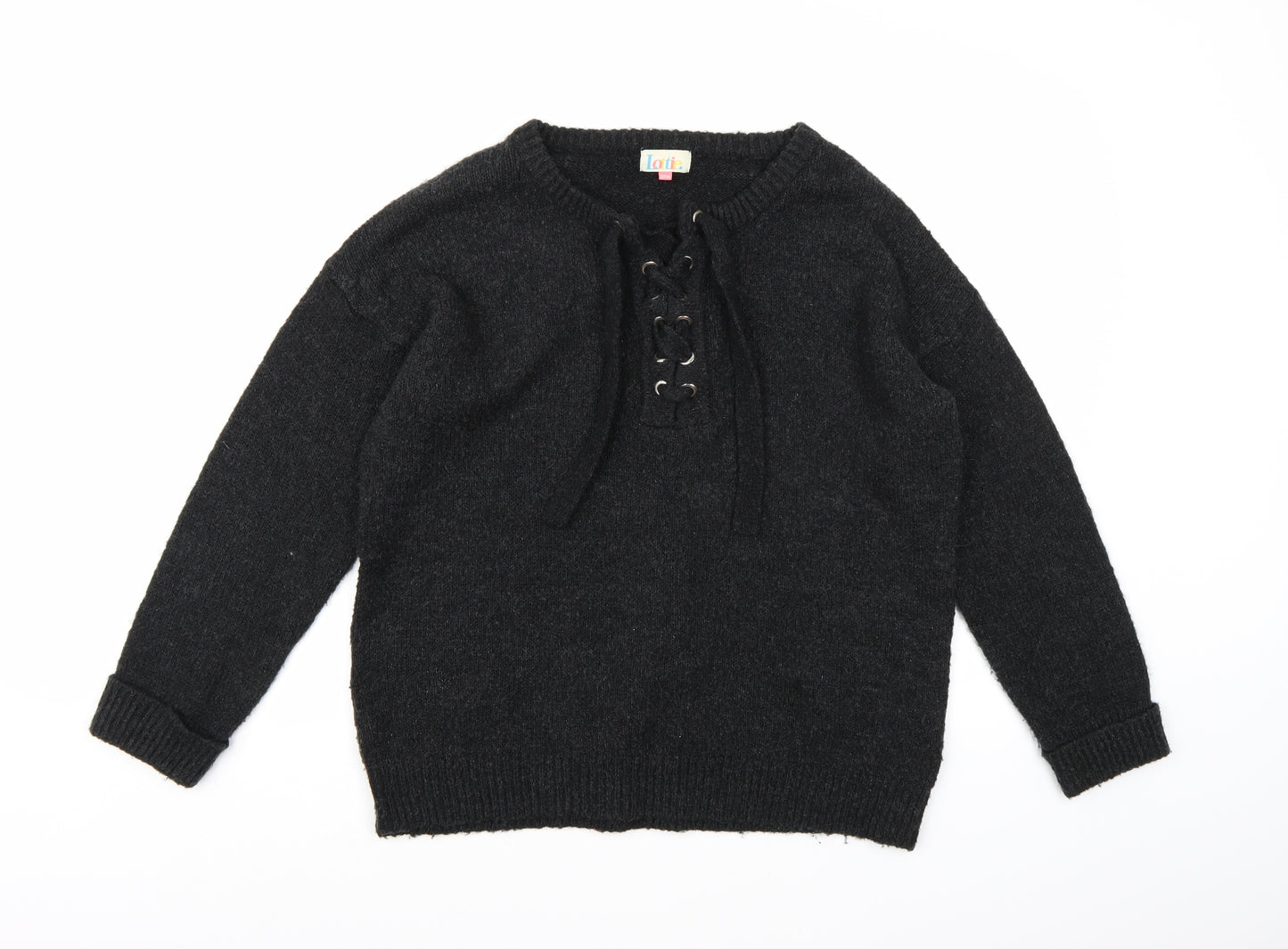 Lottie Womens Grey  Knit Pullover Jumper Size 12