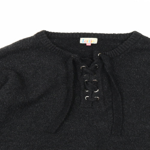 Lottie Womens Grey  Knit Pullover Jumper Size 12