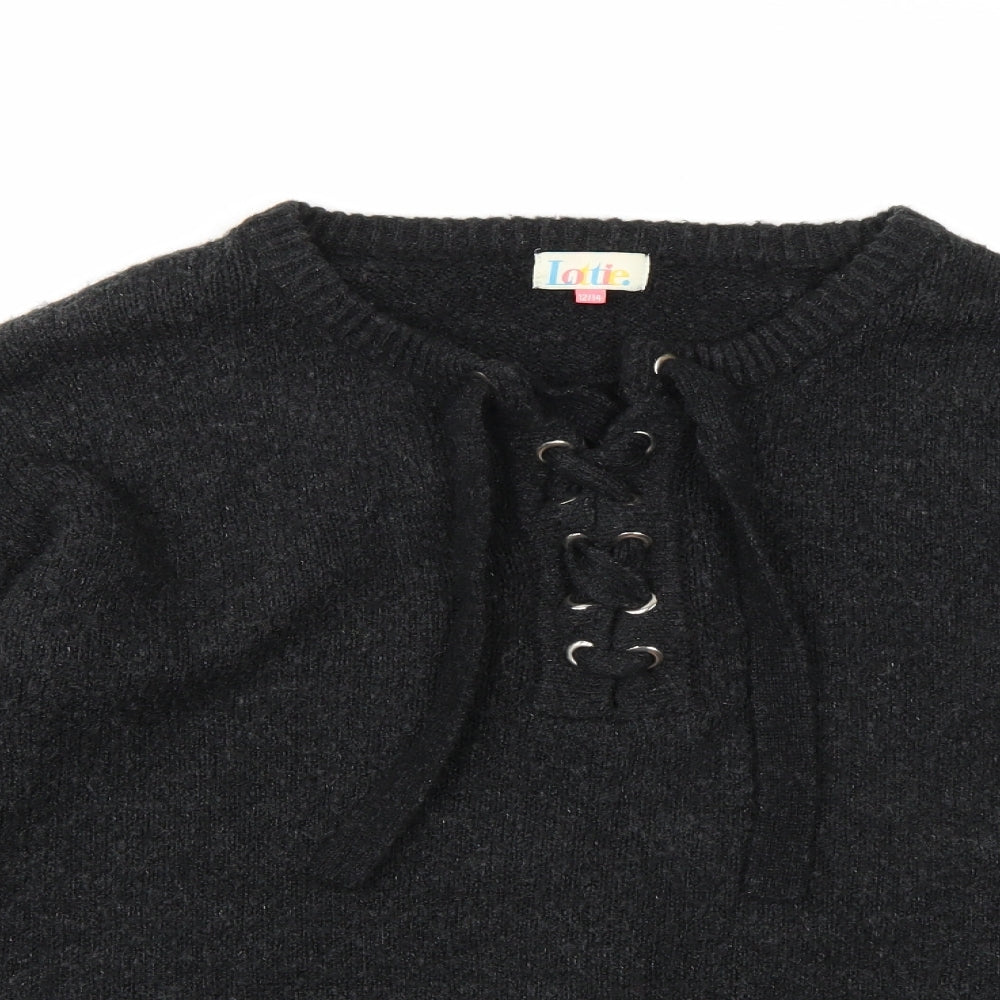Lottie Womens Grey  Knit Pullover Jumper Size 12