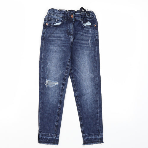 Matalan Girls Blue  Denim Skinny Jeans Size 7 Years
