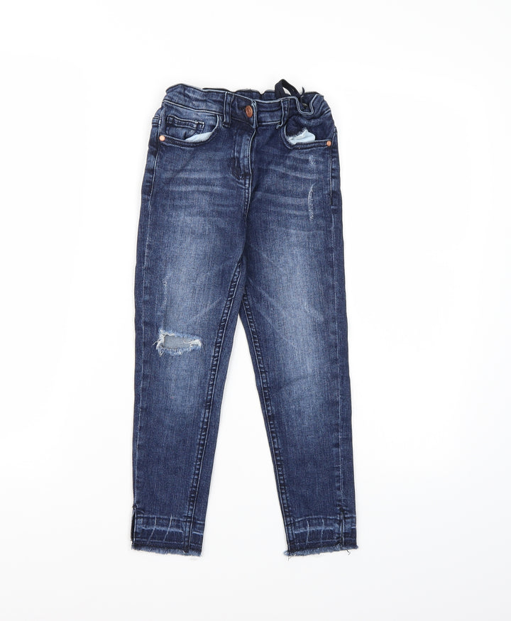 Matalan Girls Blue Denim Skinny Jeans Size 7 Years