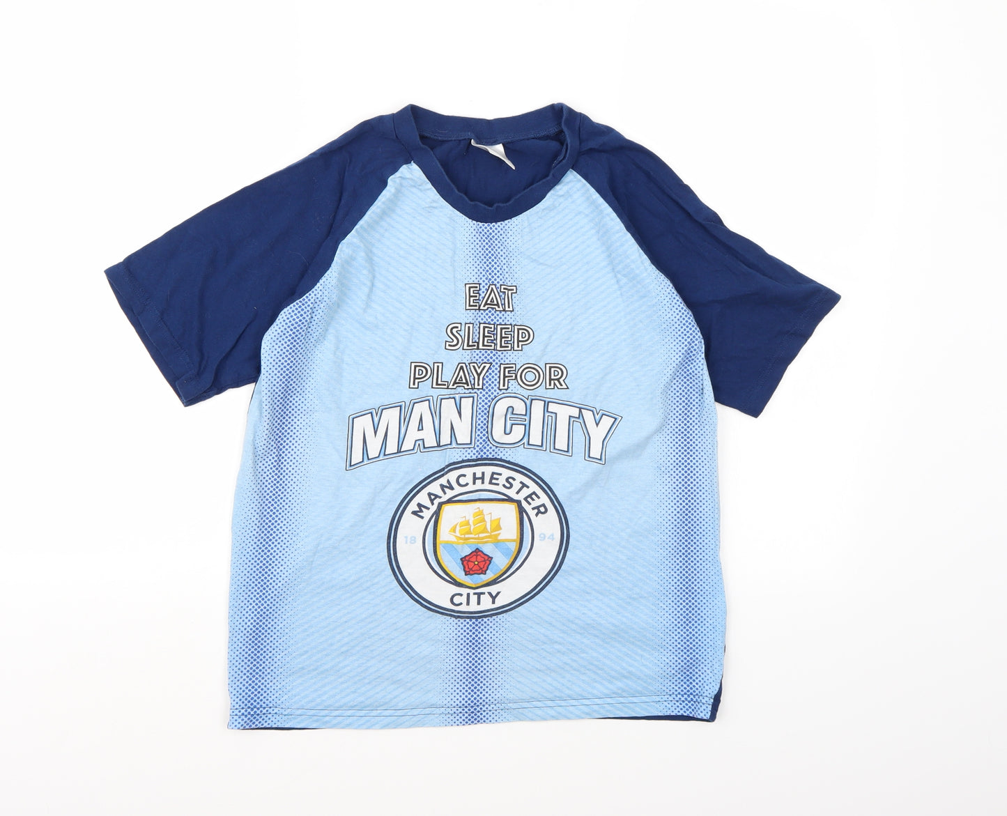 Manchester City FC Boys Blue    Pyjama Top Size 12-13 Years  - Manchester City