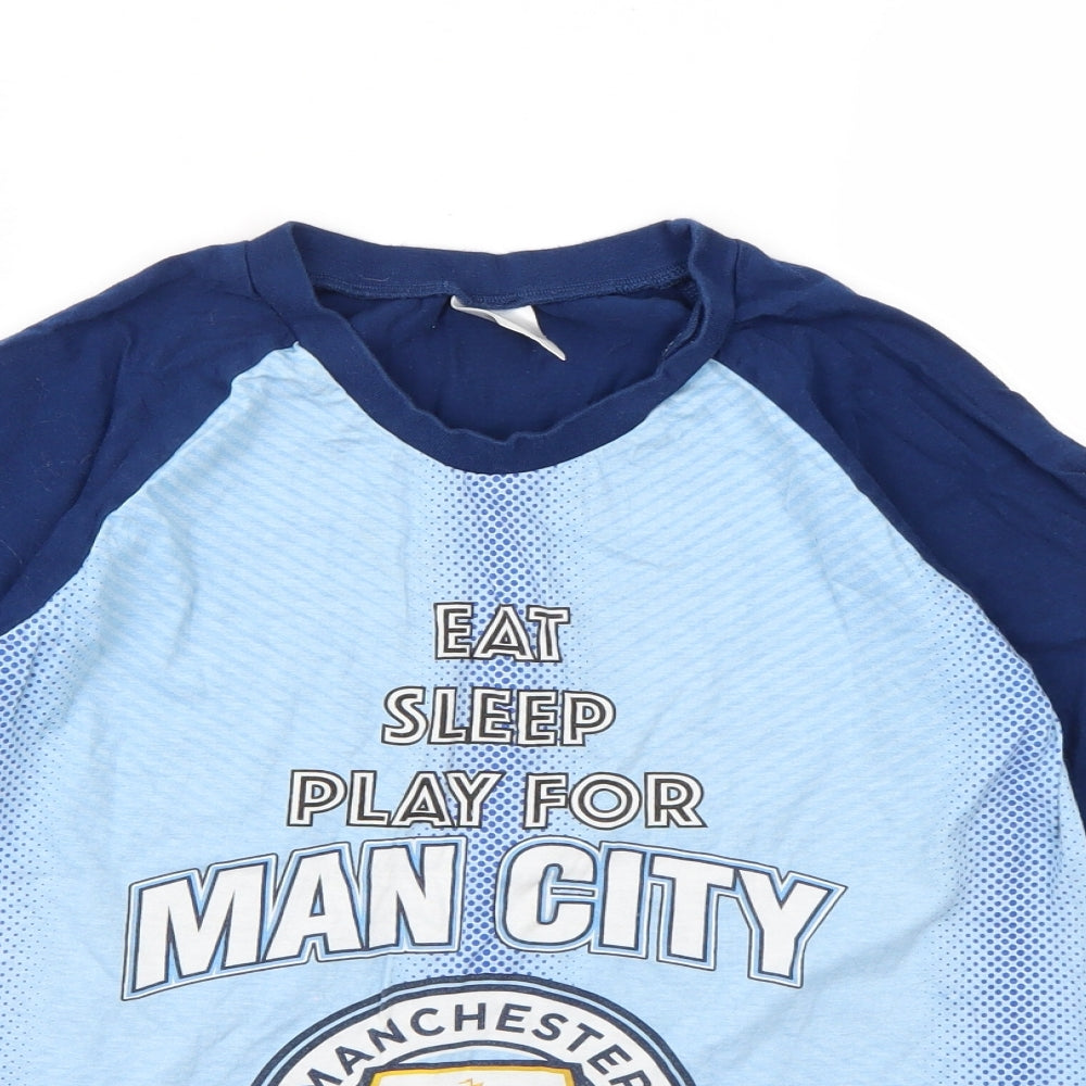 Manchester City FC Boys Blue    Pyjama Top Size 12-13 Years  - Manchester City