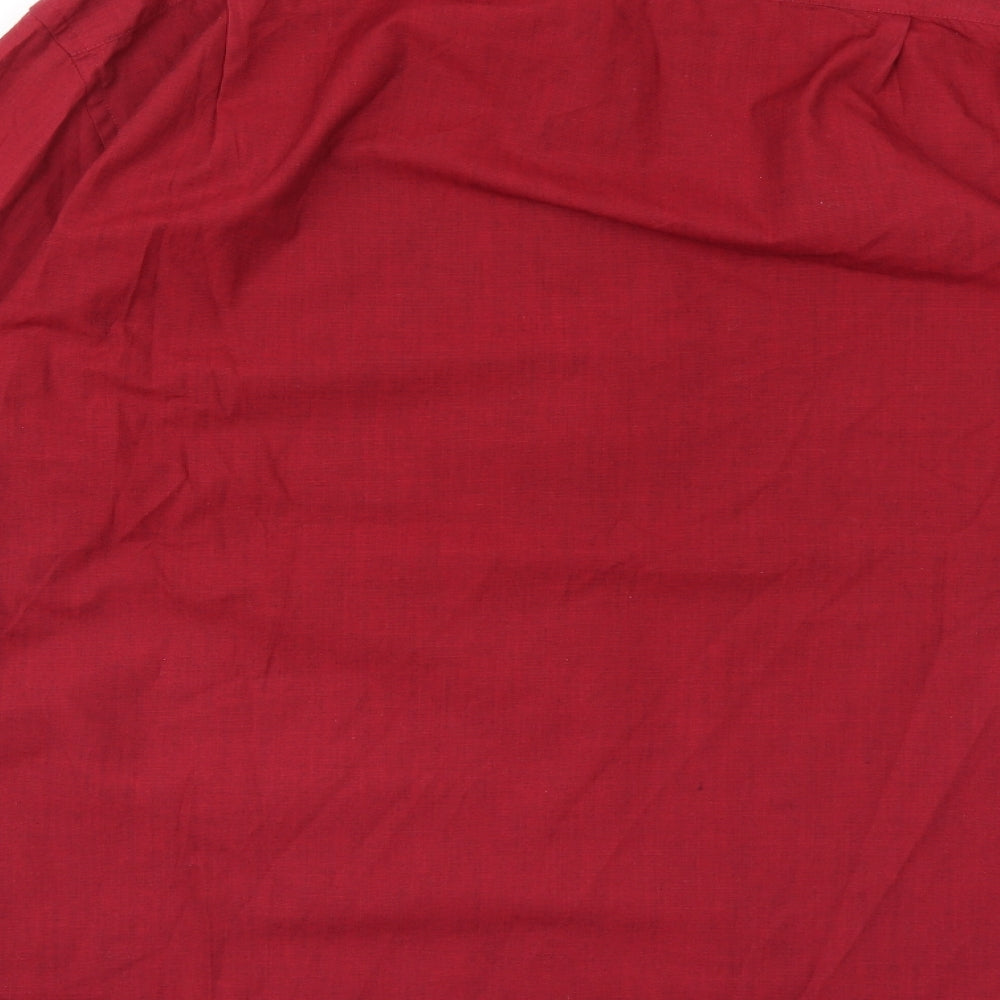 Debenhams Mens Red    Button-Up Size 17.5