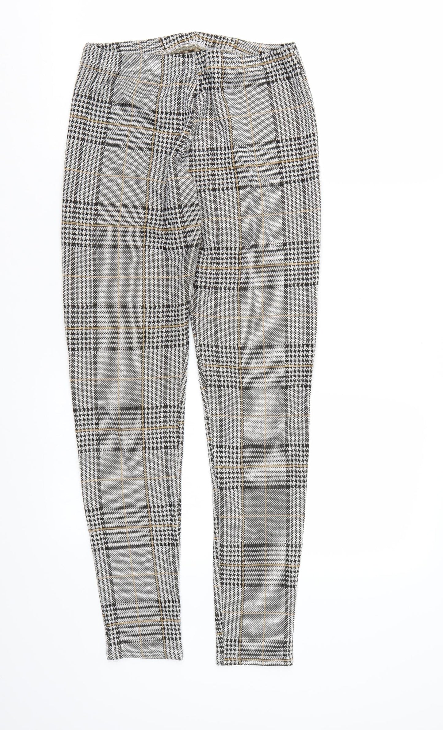 Preworn Womens Grey Check  Pedal Pusher Leggings Size 10 L26 in
