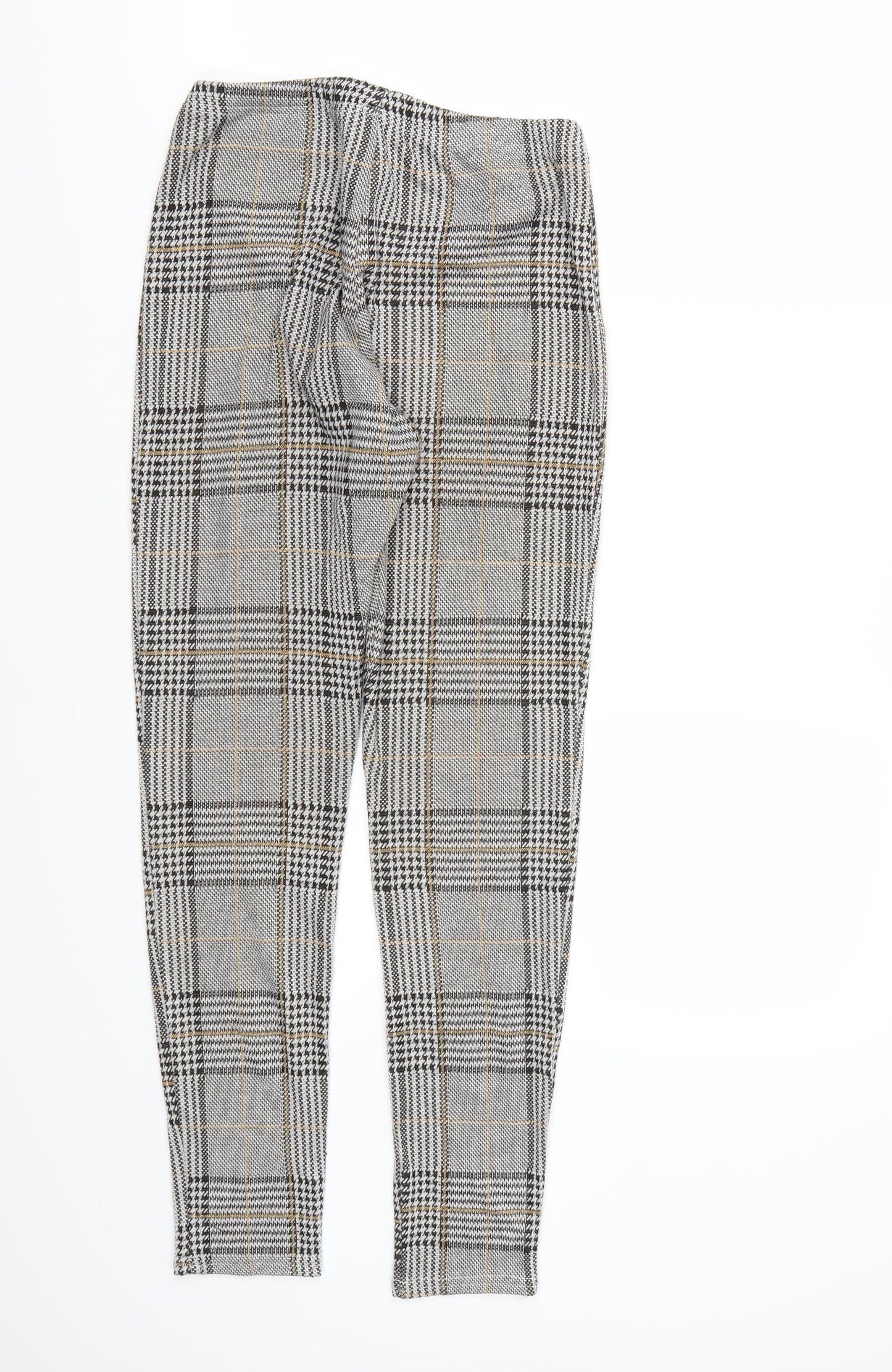Preworn Womens Grey Check  Pedal Pusher Leggings Size 10 L26 in