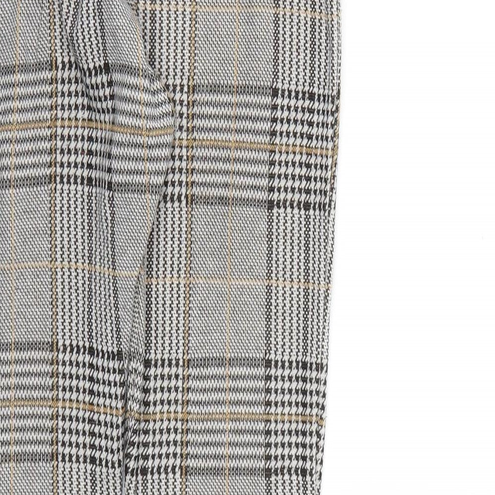 Preworn Womens Grey Check  Pedal Pusher Leggings Size 10 L26 in