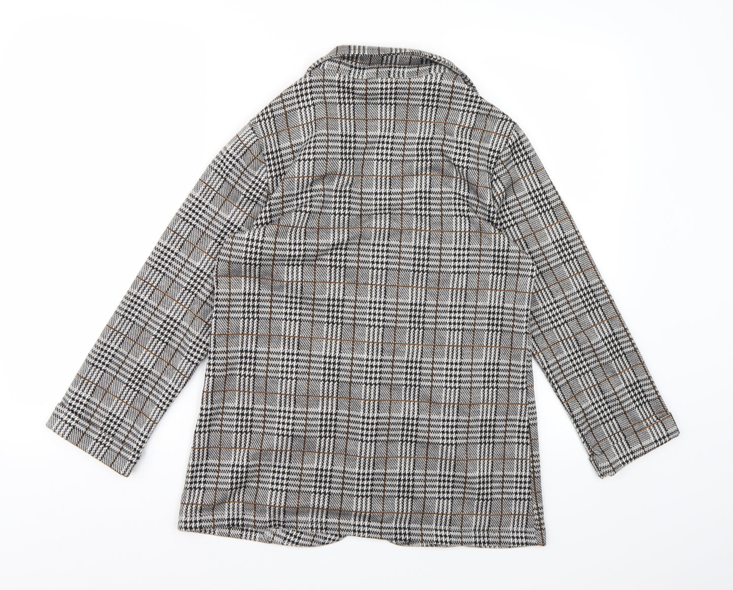New Look Womens Grey Check  Jacket Blazer Size 8