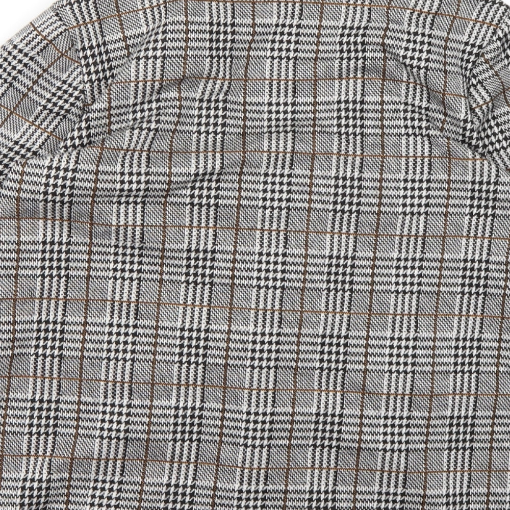New Look Womens Grey Check  Jacket Blazer Size 8
