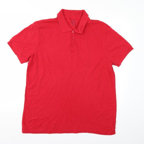 George Mens Red    Polo Size L