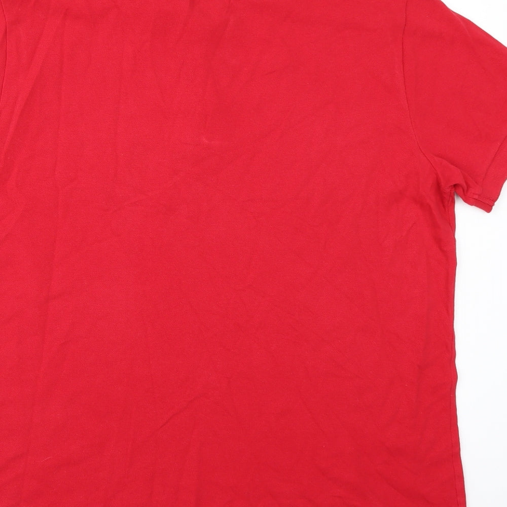 George Mens Red    Polo Size L