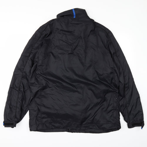 Maine New England Mens Black   Windbreaker Coat Size L