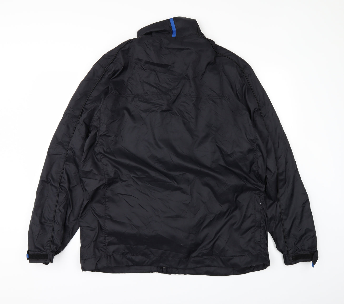 Maine New England Mens Black   Windbreaker Coat Size L