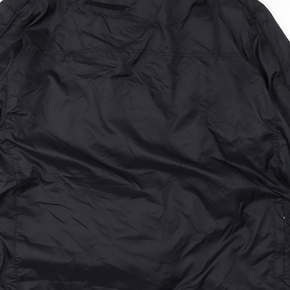 Maine New England Mens Black   Windbreaker Coat Size L