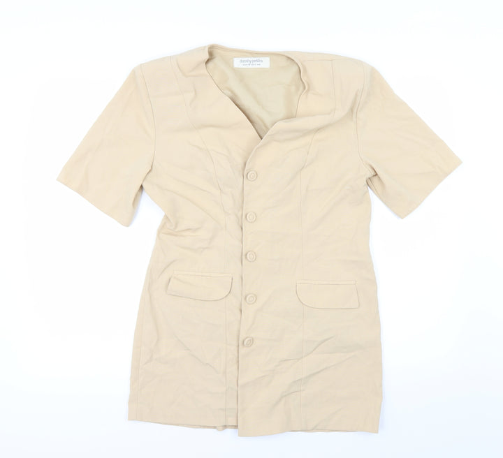 Dorothy Perkins Womens Beige Overcoat Coat Size 12
