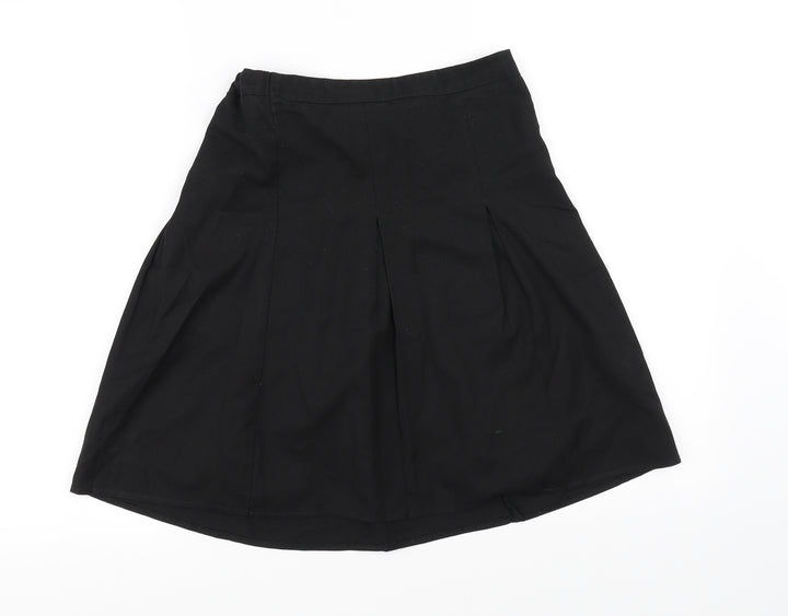 Preworn Girls Black   A-Line Skirt Size 11-12 Years
